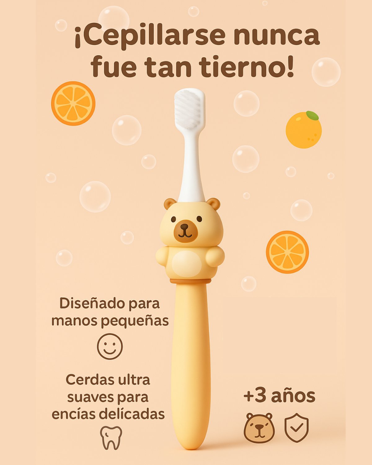 Cepillo de Dientes Infantil con Capibara – ¡Diversión y Limpieza en Cada Cepillado! - 2