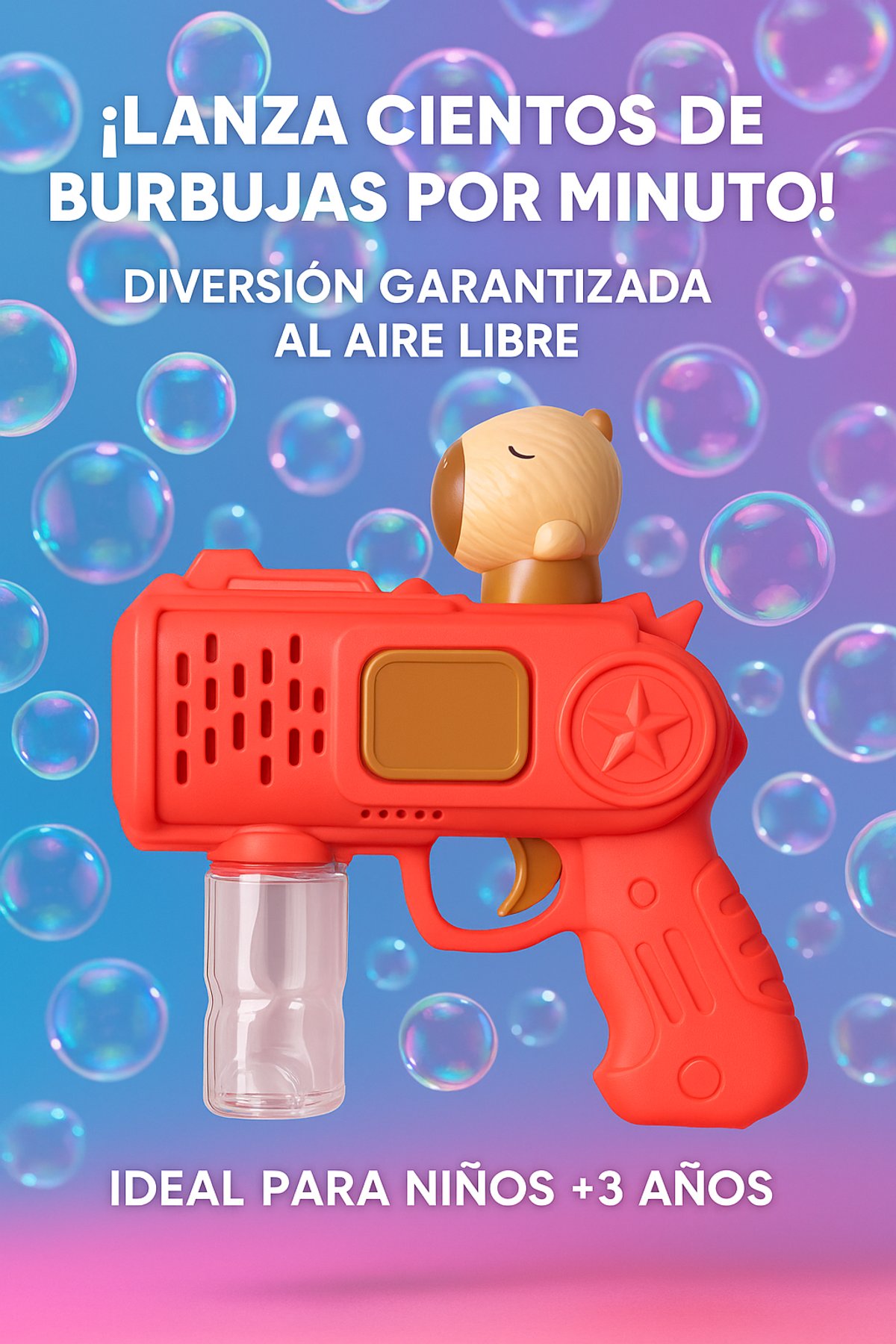 Lanza Burbujas Capibara – Diversión con Estilo Salvaje - 3