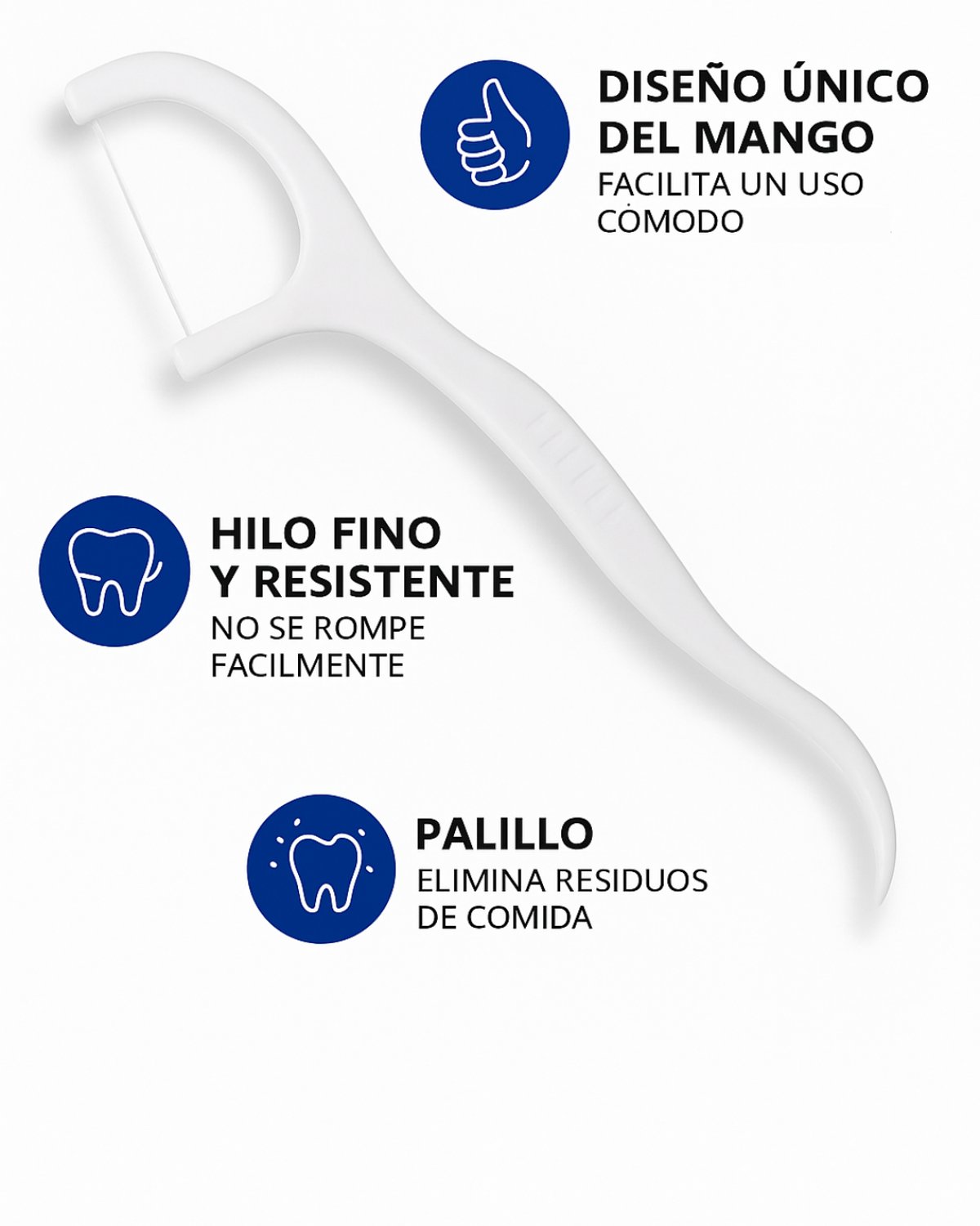 🦷 Palillos Dentales con Hilo – Higiene Bucal Impecable en Todo Momento (Caja x50) - 2