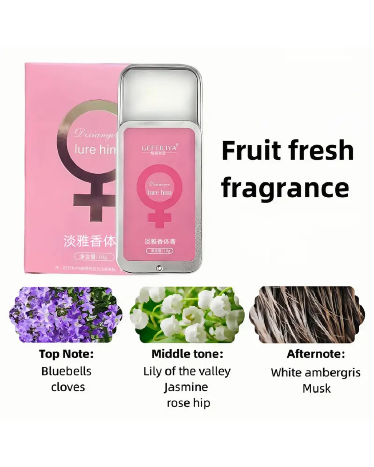 💗 Perfume Sólido para Mujer con Aroma Fresco y Frutal - 2