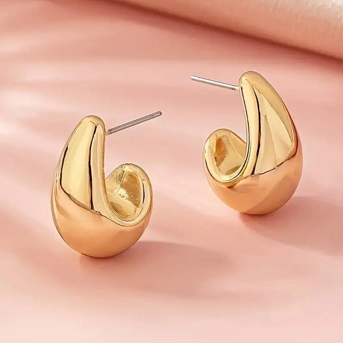 Pendientes Elegantes en Forma de C - 2