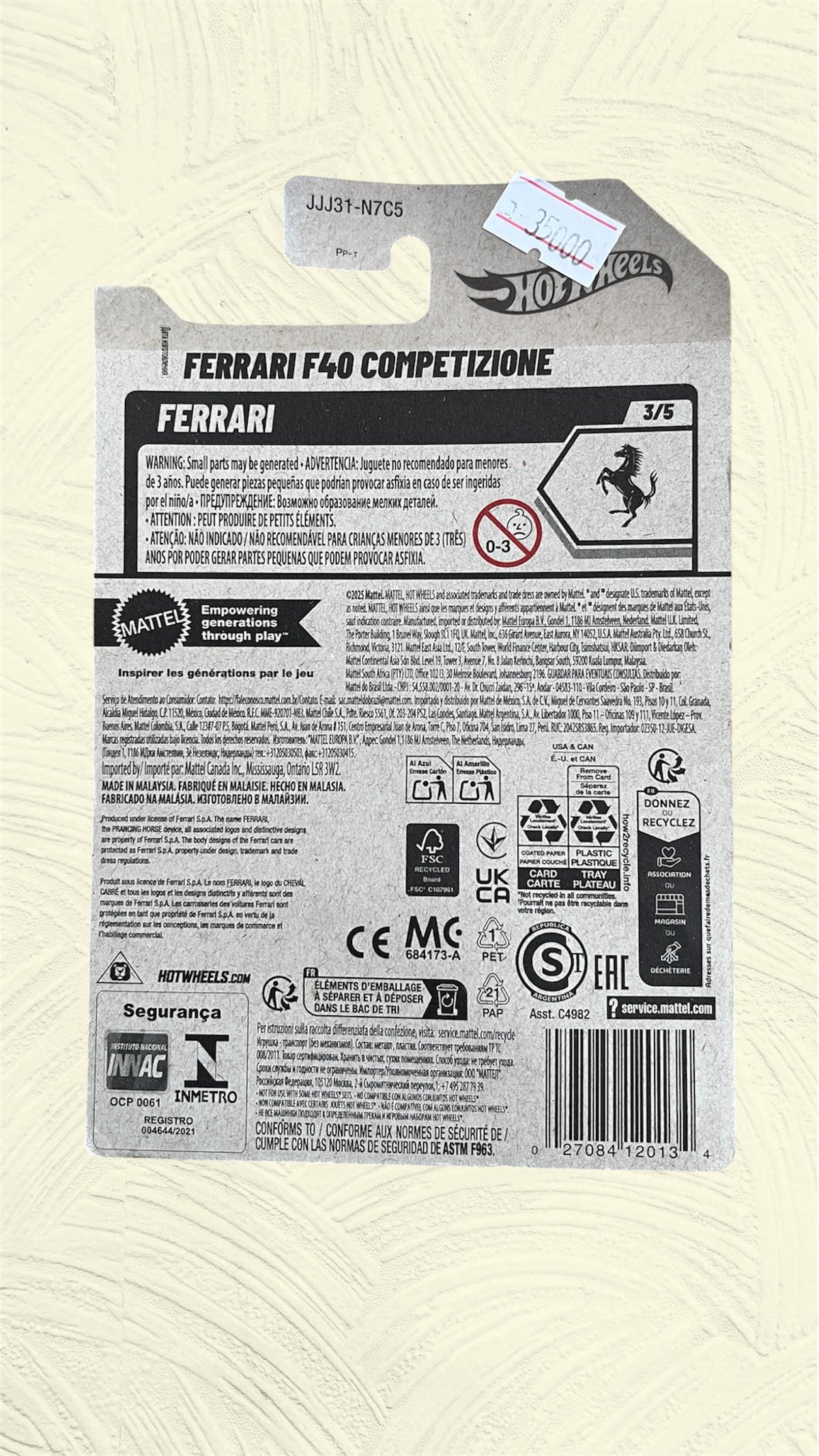 Hot wheels- FERRARI F40 competizione/ negro 026 - 2