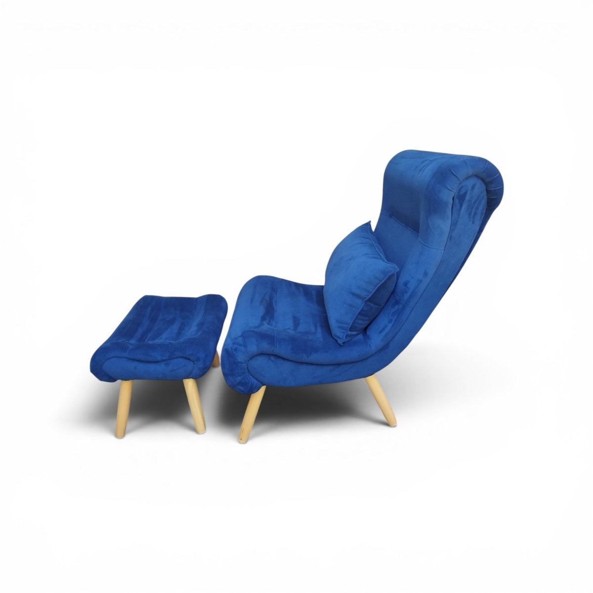 POLTRONA DOROTEA CON BANQUETA AZUL - 5