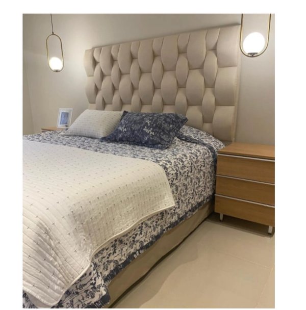 CABECERA DE CAMA OLIVIA BEIGE 200 CM.