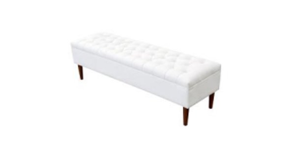 BANQUETA CAPITONE ANNITA  COLOR BLANCO