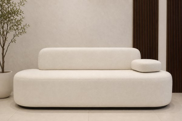 SOFA CECILIA  220 CM COLOR MARFIL LINO