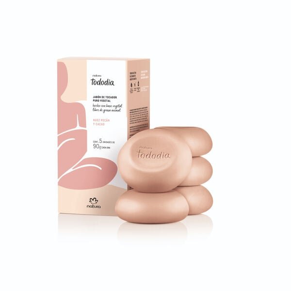 Jabon en barra Nuez Pecan y Cacau 5x90g