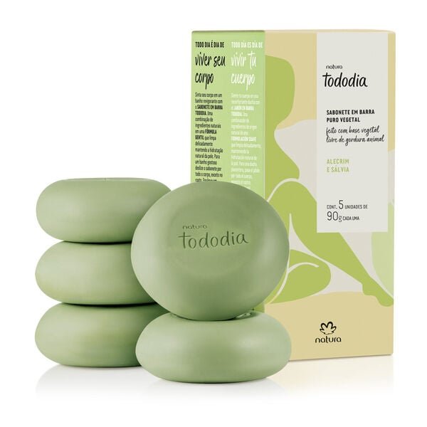 Jabon en barra alecrim e salvia 5x90g