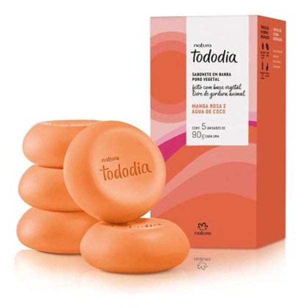 Jabon en barra Mango Rosa y Agua de coco 5x90g