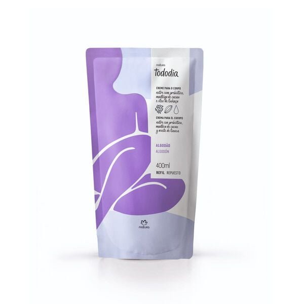 Refil crema nutritiva para cuerpo Tododia Algodão 400ml