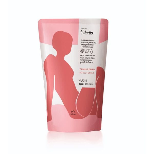 Refil crema nutritiva para cuerpo Tododia Tâmara e Canela 400ml