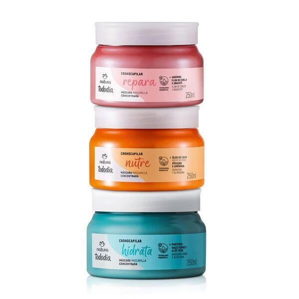 Kit Máscara Concentrada Cronocapilar Tododia (3 produtos)