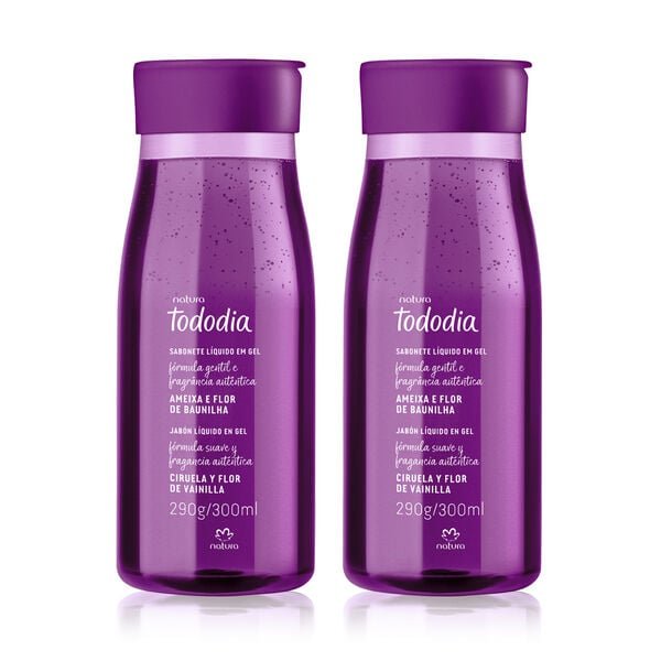 Kit Jabón líquido Tododia Ameixa e Flor de Baunilha (2 produtos)