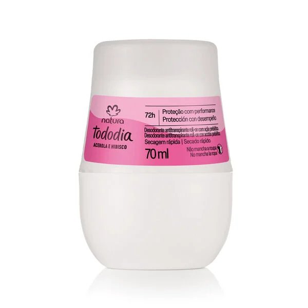 Desodorante Antitranspirante Roll-On Tododia Acerola e Hibisco 70ml