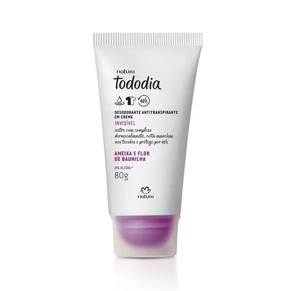 Desodorante antitranspirante en crema Tododia Ameixa e Flor de Baunilha