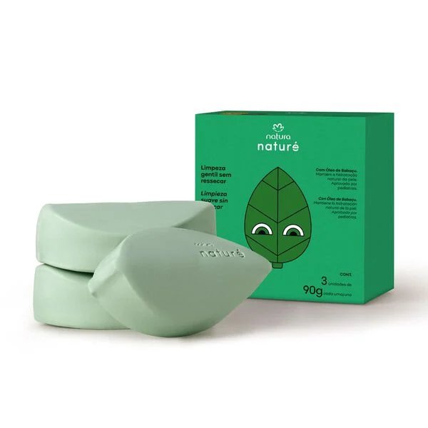 Jabón en barra Naturés Folhinhas 3x90g