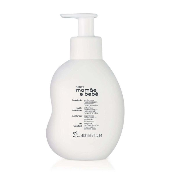 Hidratante Natura Mamãe e Bebê sin fragancia 200ml