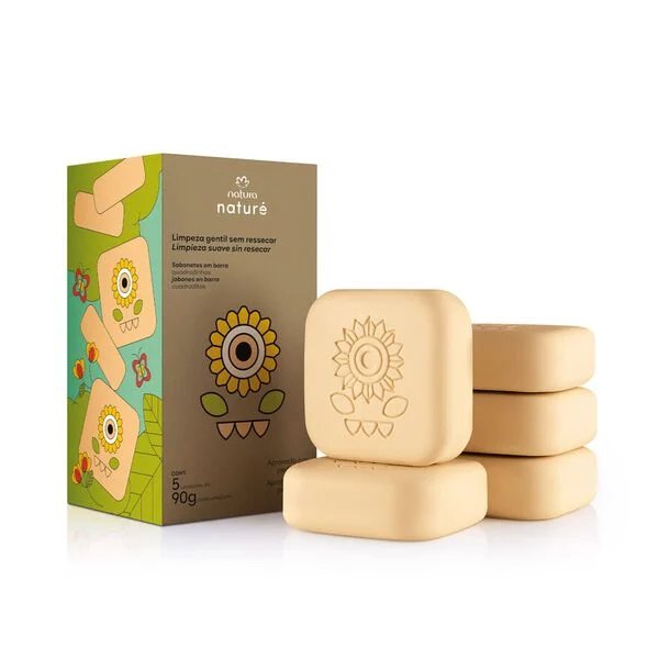 Jabón en barra Naturé Quadradinhos 5x90g