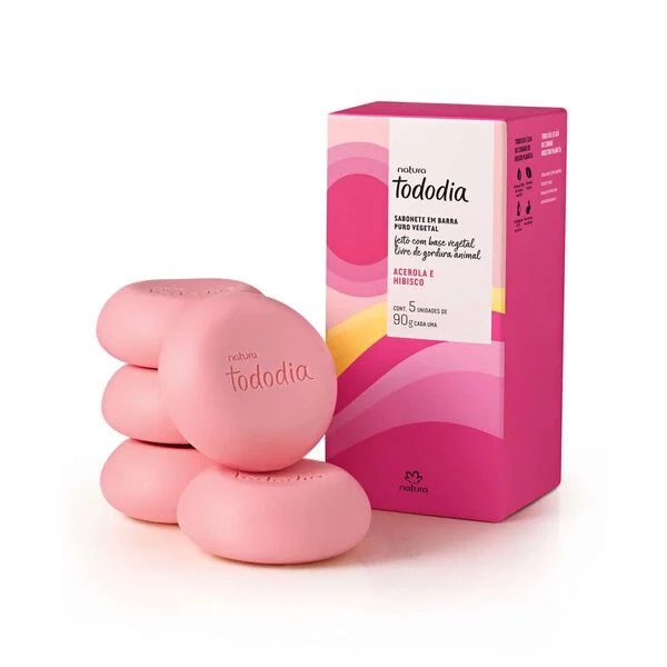 Jabón en barra Tododia Acerola e Hibisco 5x90g