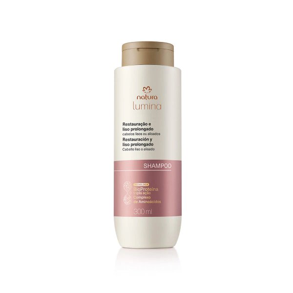Shampoo restaurador Lumina Restauración y Liso Prolongado 300ml