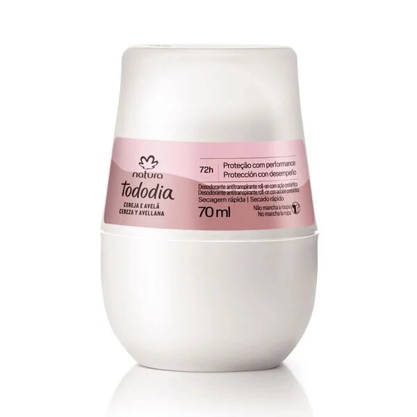 Desodorante Antitranspirante Roll-on Tododia Cereja e Avelã 70ml