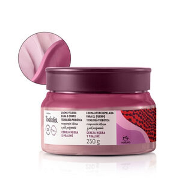 Crema aterciopelada para el cuerpo Tododia Cereja Negra y Praliné 250g