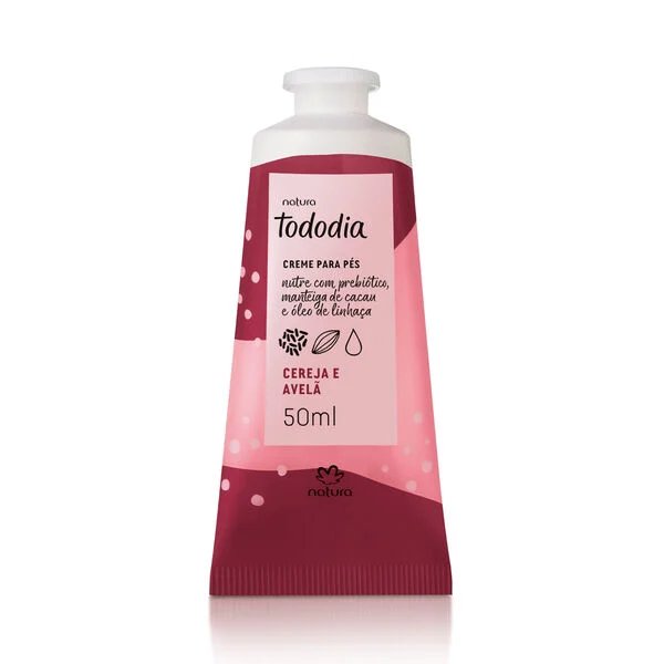 Crema nutritiva para los pies Tododia Cereja e avelã 50ml