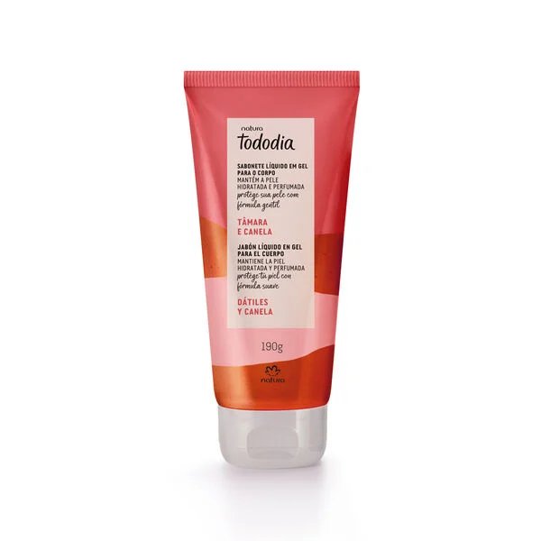 Jabón liquido en gel Tododia Tâmara e Canela 190g