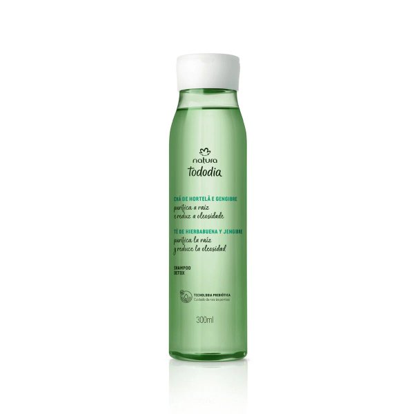 Shampoo Detox capilar Chá de Hortelã e Gengibre Tododia 300ml