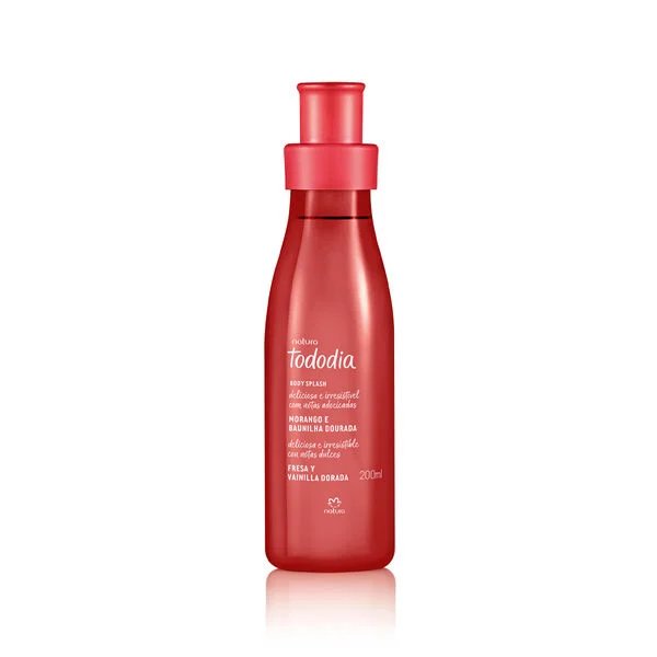 Body splash colonia Tododia Morango e Baunilha Dorada 200ml