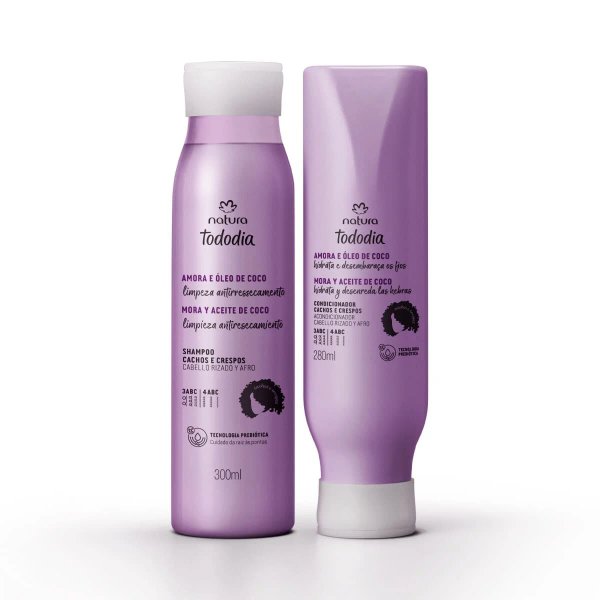 Kit Cachos e Crespos Tododia Amora e Óleo de Coco (2 produtos)