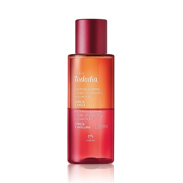 Aceite bifásico corporal Tododia Cereja e Avelã 120ml