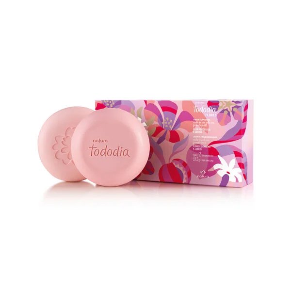 Jabon en Barra Puro Vegetal Tododia Flor de Durazno y Jazmin 2x90g