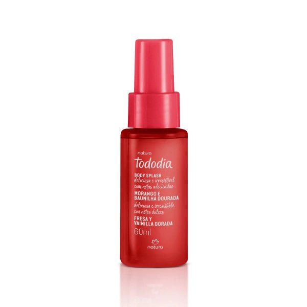 Body splash Tododia Morango e Baunilha Dorada 60ml