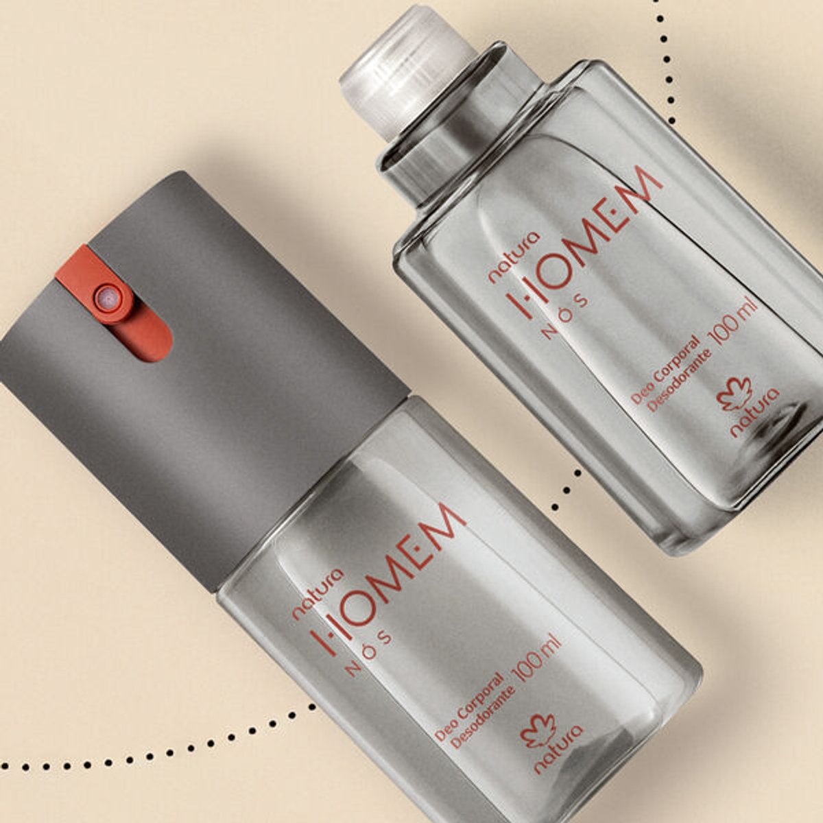 Kit Desodorante Corporal Natura Homem Nós com Refil - 2