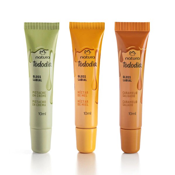 Gloss Labial Tododia Néctar de Mel y Pistache em Creme y Caramelo Salgado