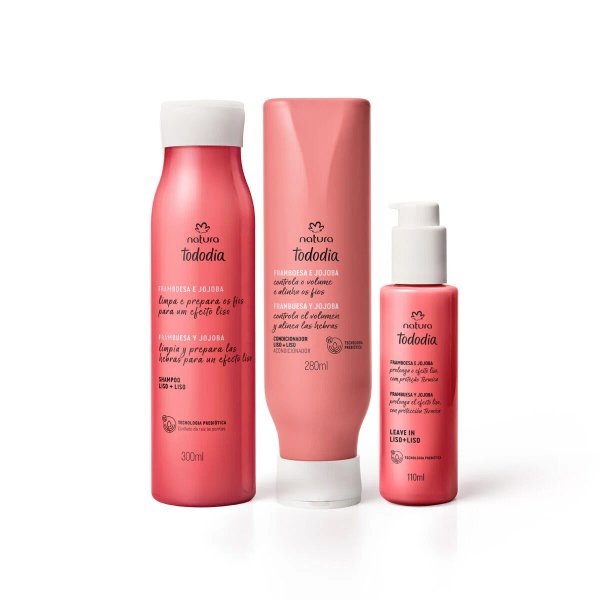 Kit Tododia Lisos+Lisos Framboesa e Jojoba (3 productos)