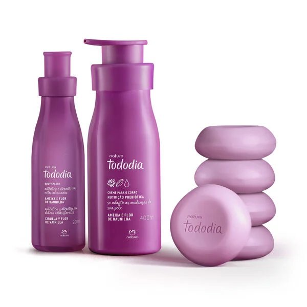 Kit Baño, Hidratación y Perfumada Tododia Ameixa e Flor de Baunilha