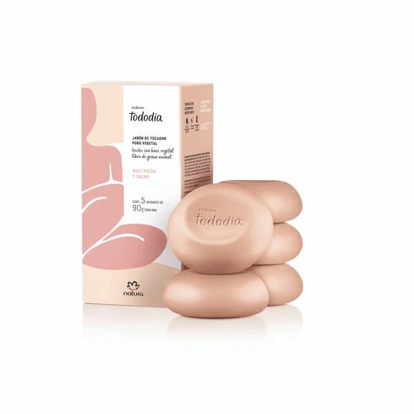 Jabón en barra Tododia Noz Pecã e Cacau 5x90g