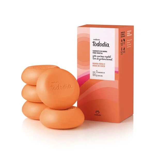Jabón en barra Tododia Manga Rosa e Agua de Coco 5x90g