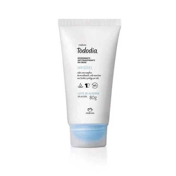 Desodorante antitranspirante en crema Tododia Leite de Algodão 80g