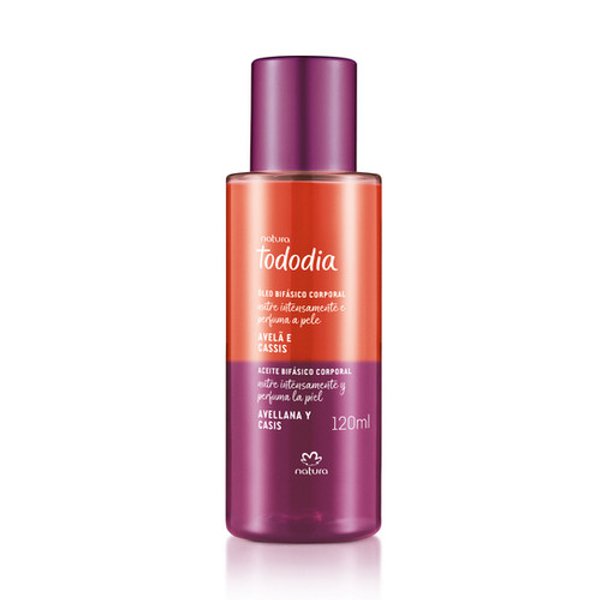 Aceite bifásico corporal Tododia Avelã e Cassis 120ml 