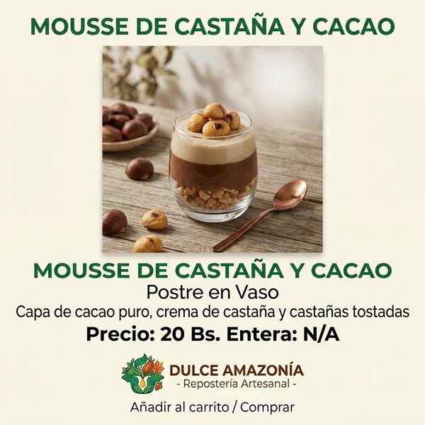 MOUSE DE CASTAÑA Y CACAO