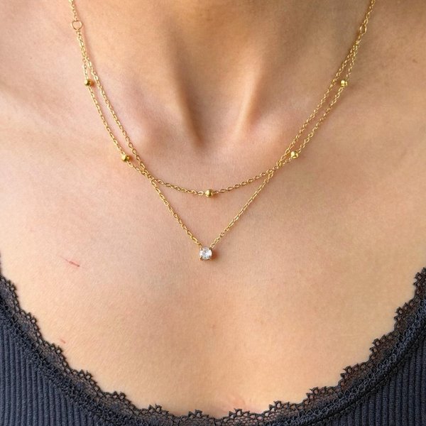 Collar punto de luz doble 