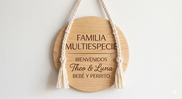 Cartel de Puerta "Familia Multiespecie"