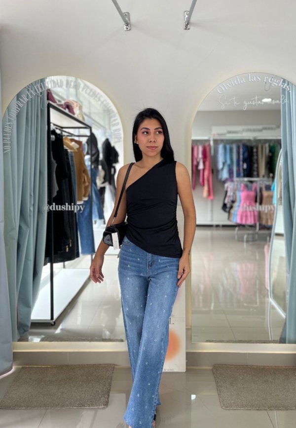 Jeans con strass