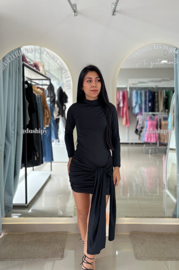 Vestido mangas largas