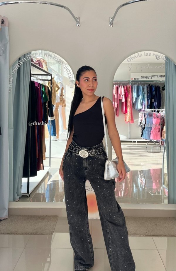 Jeans con strass