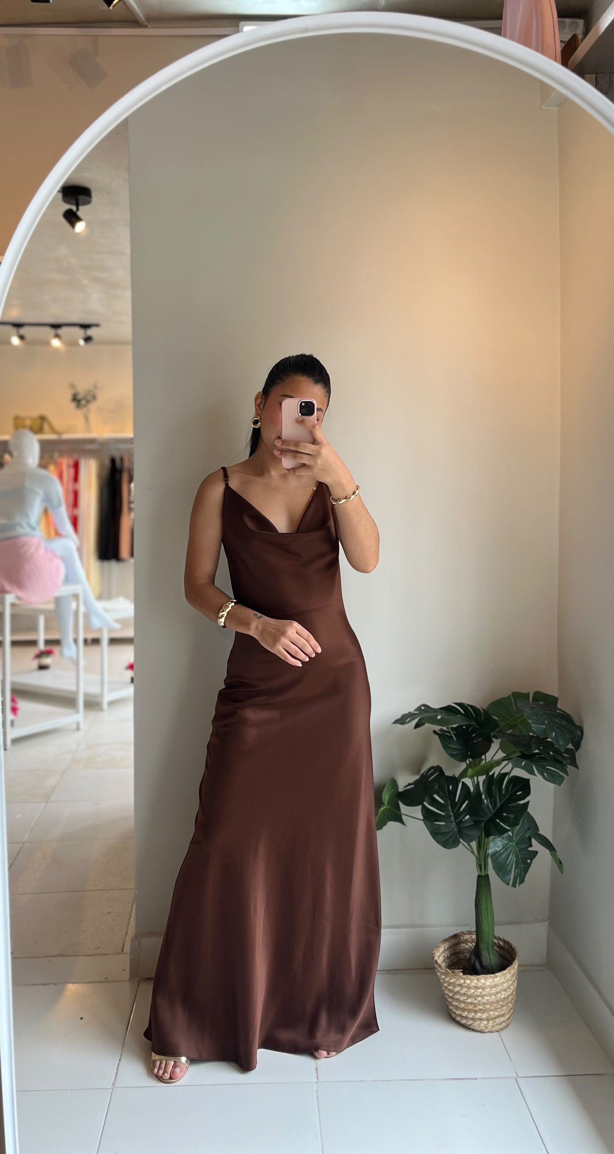Vestido satin  - 2