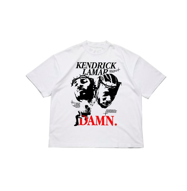 Remera blanca KENDRICK LAMAR DAMN.